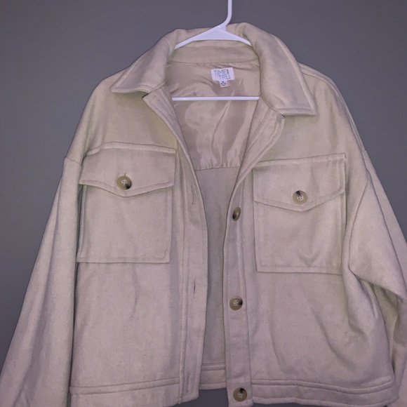 Beige Cropped “Shacket” - Picture 2 of 5